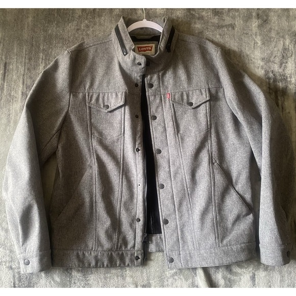 Levi's Other - Levi's Classic Soft Shell Trucker Jacket Men's Medium Gray Hooded Casual